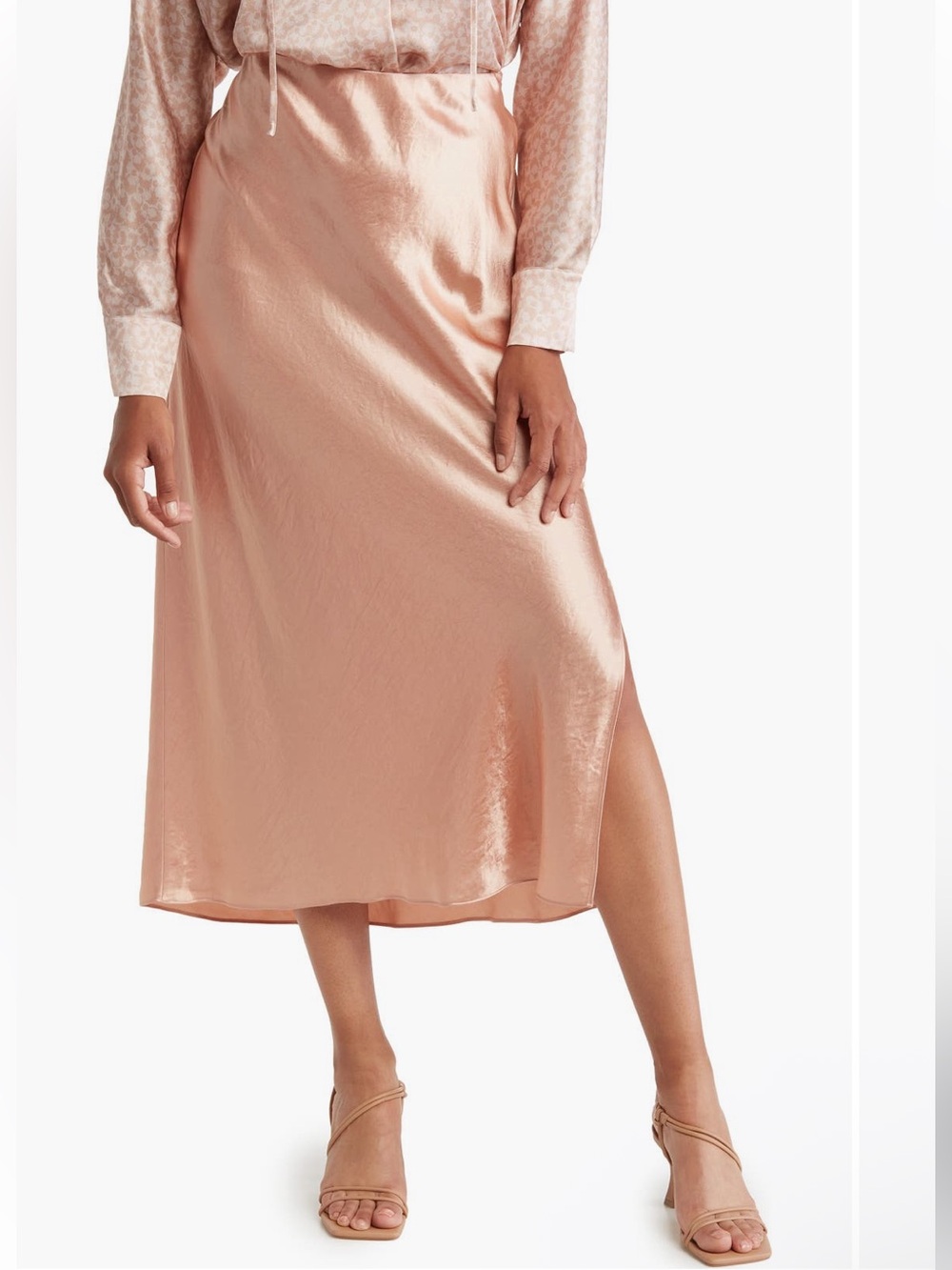 Vince Side Slit Slip Skirt